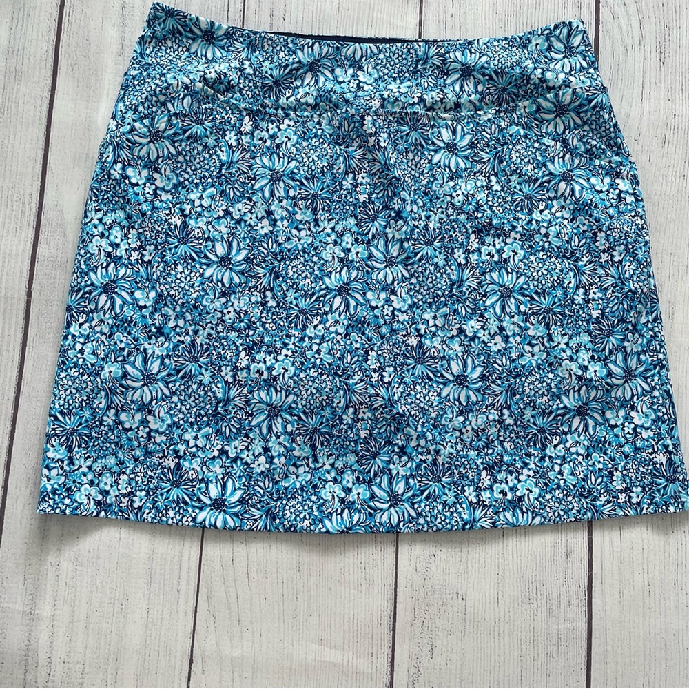 Lilly Pulitzer Blue Floral Mini Skort